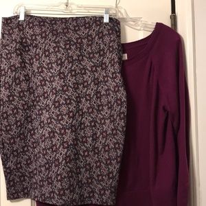 LuLaRoe Cassie XL patterned skirt